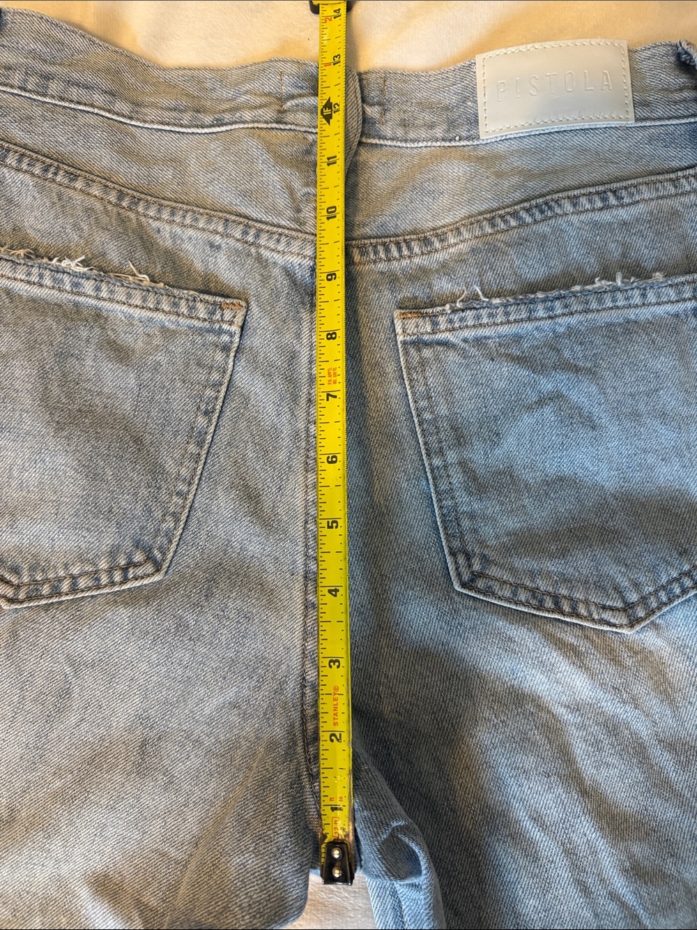 Pistola Presley High Rise Relaxed Roller Jeans Size 25 Light Wash Distressed - Picture 12 of 16
